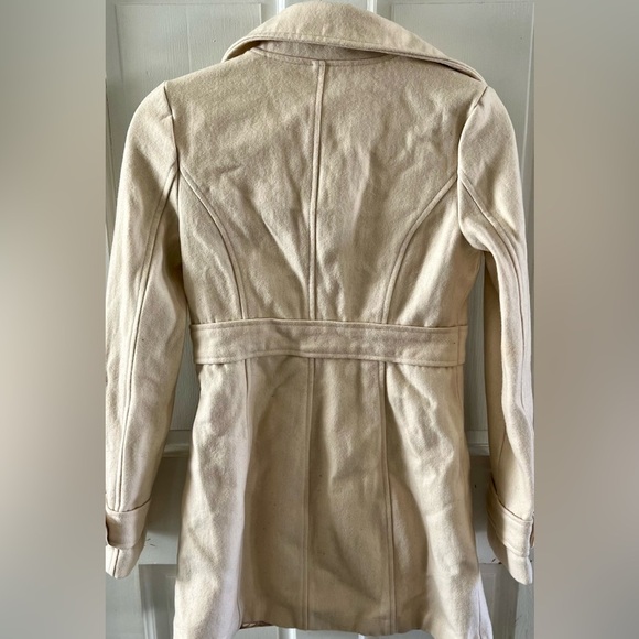 Anthropologie Tulle Wool Blend Cream Peacoat, Size XS - Picture 8 of 13